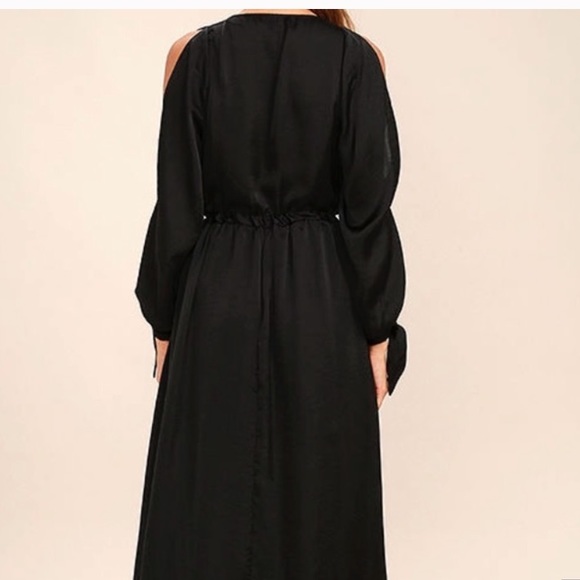 Lulus Owning It Black Satin Maxi Dress - Picture 3 of 8
